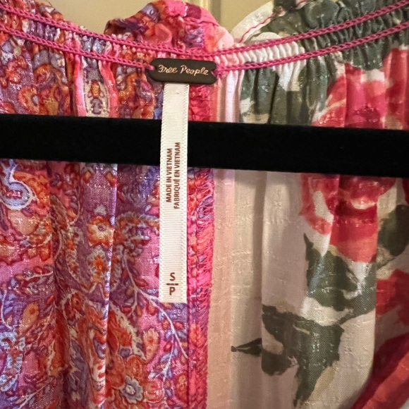 FREE PEOPLE Gemini Vintage Combo Long Sleeve Blouse size Small - Picture 10 of 10